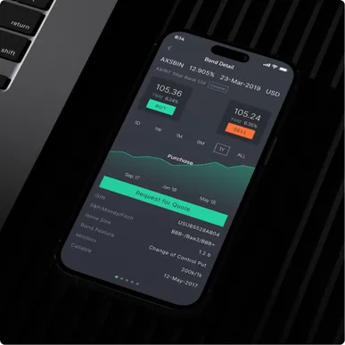 CYG financial dashboard on a smartphone