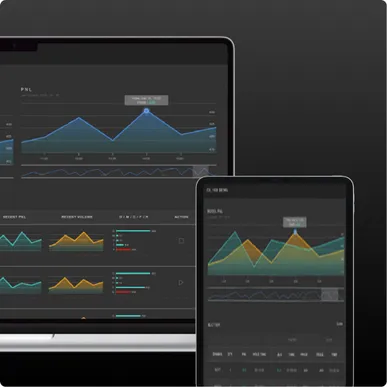 CYG analytics dashboards on a laptop and tablet